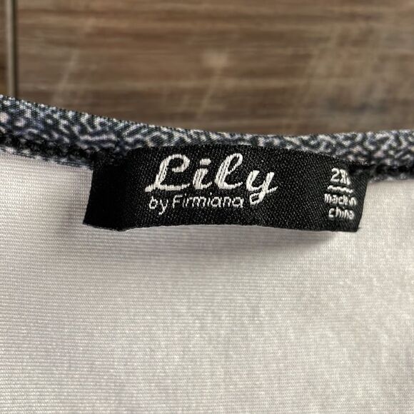 Lily by Firmiana Womens Blouse Tunic Top Black Gray Size 2XL Witchy Goth - Picture 6 of 9